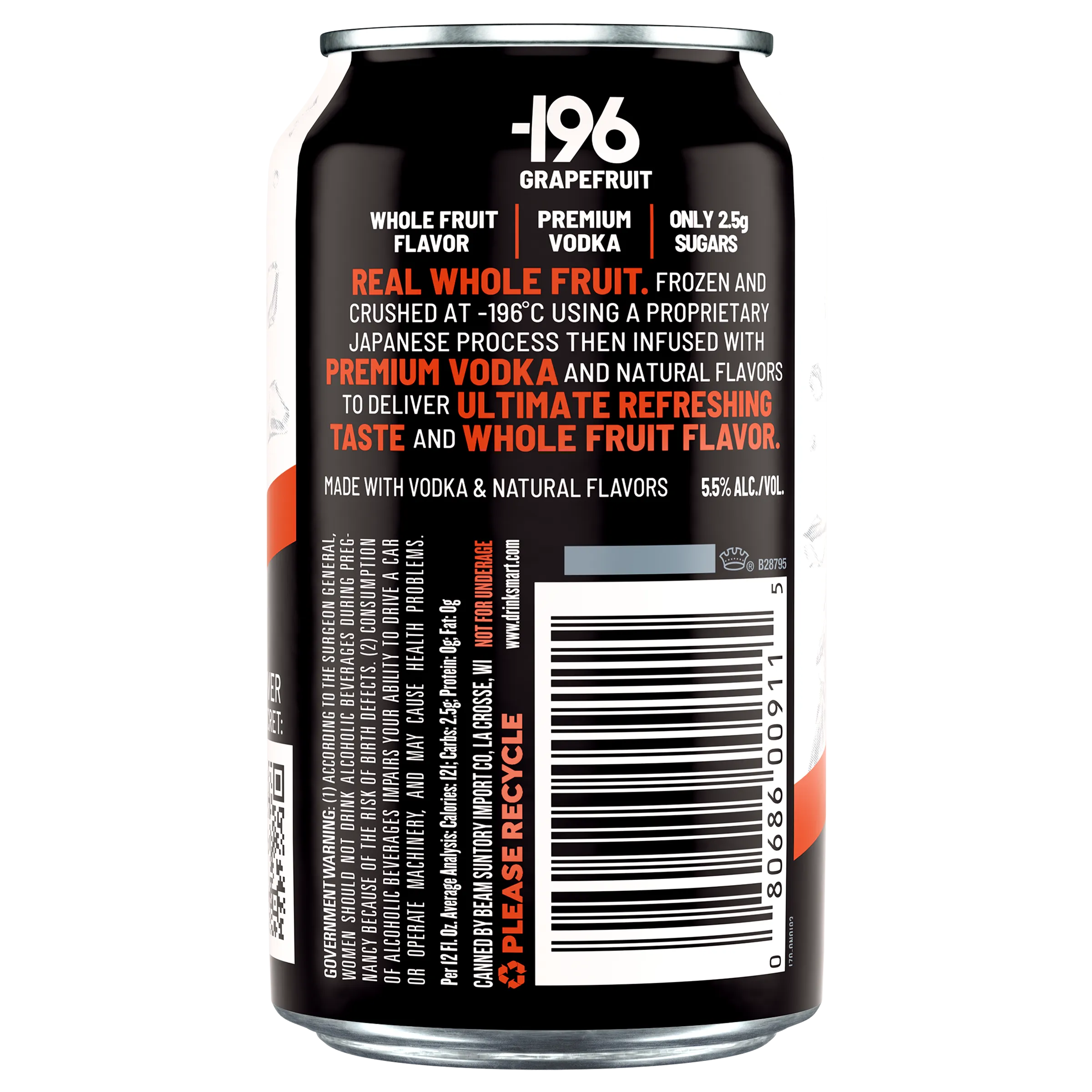 サワーページ 196 Vodka Seltzer Grapefruit Ready to Drink | Minus196